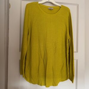 Loft bright yellow Knit Sweater, size XL